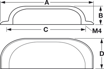 Cup Handle Brass Polished nickel - view 4