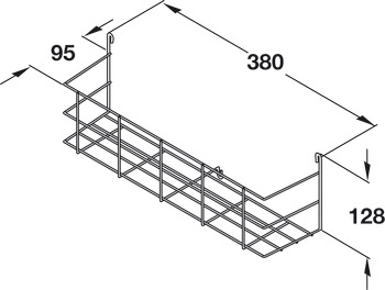Wire Multi Rack 1-Tier 380x95mm Lin SCP - view 2
