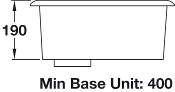 Rectangle Atl.Classic UB35 1.0B Sink UH Stainless Steel - view 2