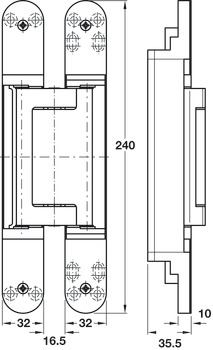 Tectus TE640 3D FR 180D Hinge BM - view 2