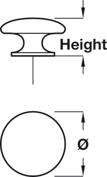 Metropolis Knob 303 SSS D38x30mm - view 3