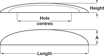 Wilton Cup Handle Unfin Oak 32mm Fixing Centres - view 2