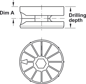 Maxifix Housing 24/D35mm SW6 Zinc Alloy Bright - view 5