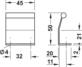 Maddox Pull Handle Zinc Alloy Mt Chrome 32mm Fixing Centres - view 3