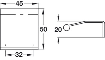 Maddox Pull Handle Zinc Alloy Mt Chrome 32mm Fixing Centres - view 2