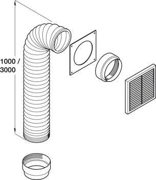 Ducting Set Length 1000 mm System 6 brown - view 2
