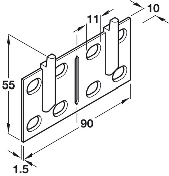 Scarpi-4 Double Wall Mount Plate SZP - view 2