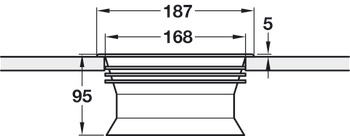 WithT Rectangle Bin Holder D168mm Plastic Wht - view 2