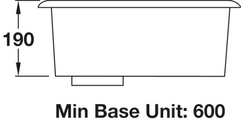 Rectangle Atl.Classic UB45 1.0B Sink UH Stainless Steel - view 2