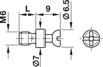 Rafix Connect Bolt M6x7.5mm Steel Bright - view 2