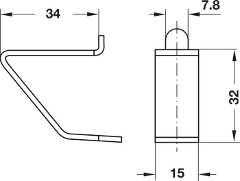 Shelf Support Aluminium Silver for 283.13.903 - view 2