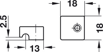 Fastening Block Screw On Plastic White - view 2