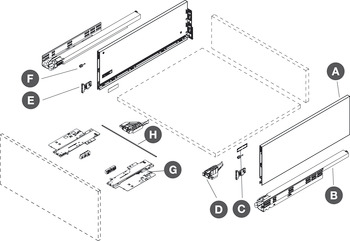 Vionaro Drawer Set + Tipmatic 185/350mm Gph - view 4