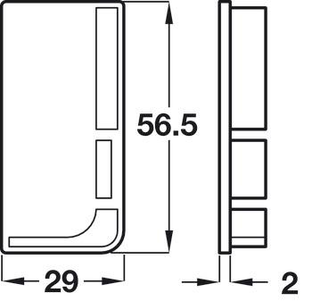 Gola System B+ Profile Trim Caps (Pr) Aluminium Black - view 4