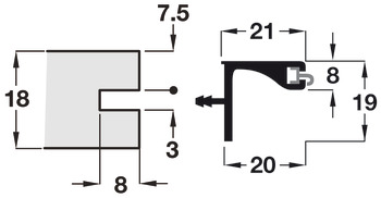 Gola System A Profile Hrz Wall 3.9m Shk AluSlv - view 2