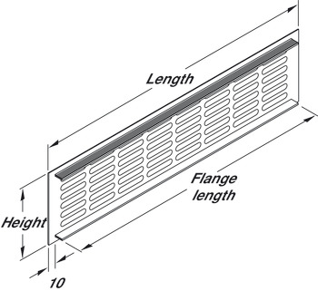 Ventilation Grille Rectangle 60x250mm Aluminium D.Brz F5 - view 5