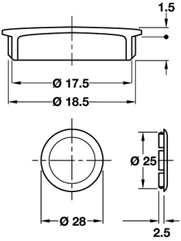 Cover Cap Traser-6 and Traser-8 Nickel finish - view 3