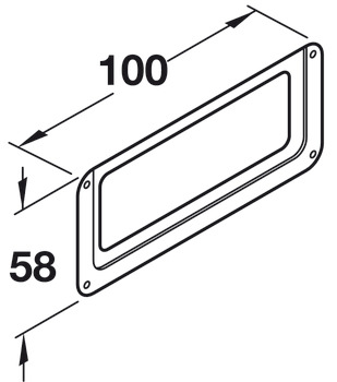 Label Frame Steel Sat Nickel Plt 100x58x2mm - view 2