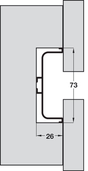 Gola System C+ Profile Hrz Dr/Drawer 4.1m Aluminium Wht - view 3
