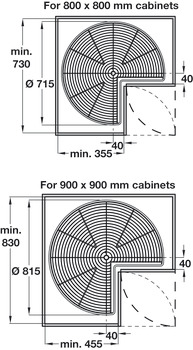 Carousel 3/4 Set 645-790mm 800 Steel Wire - view 2