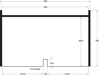 Base Unit Liner Double Matt Aluminium for 18 mm Board Thickness New number for 565.54-0043