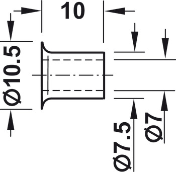 Socket D7.5mm Plug-In Steel BP - view 2