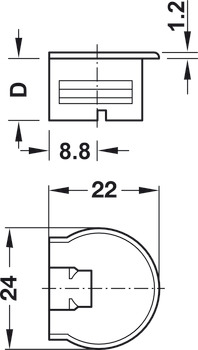 Rafix 20 TAB House w Ridge 16mm Plastic White - view 4