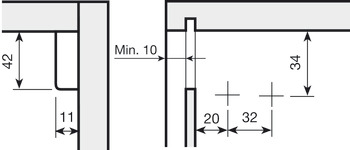 Scarpi-4 Cabinet Hanger LH Screw-On - view 3