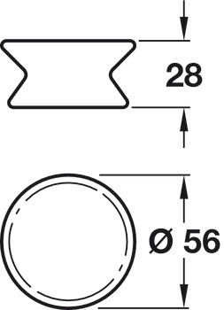 YoYo Knob Walnut D56x28mm - view 3