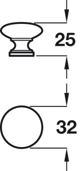 Corrine Knob Brass Polished Brass D32x25mm - view 2