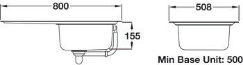 Rectangle Michigan MG8001 1.0B Sink Rev Stainless Steel - view 2