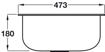 Hafele Calder 473x385mm 1.0B Sink 304 Stainless Steel - view 4