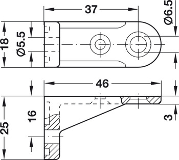 Rear Panel Connector + Hospa Screw Plastic Wht - view 2