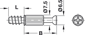 Minifix S200 Con Bolt 5/34mm Steel Galvanised - view 2