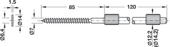 Con Shelf Support 14mm Press Wall - view 2