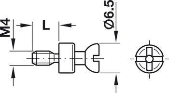 Rafix Connect Bolt M4x7.5mm Steel Galvanised - view 4