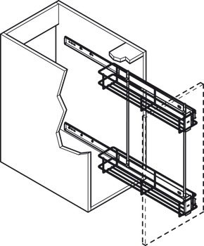 PO Baskets 2-Tier 150mm RH Chrome - view 2