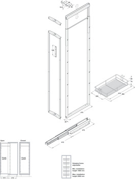 PO Larder 300mm 1690-1990mm C/F Linear - view 2