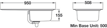 Rectangle Michigan MG9501 1.0B Sink Rev Stainless Steel - view 2