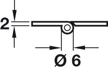 Broad Style Hinge 75x42mm Brass Copper - view 3