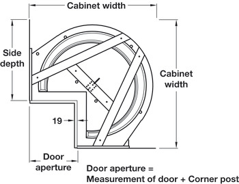 Mondo 90D Carousel 335mm Door ProArc Grey - view 4