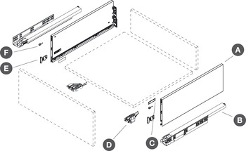 Vionaro Drawer Set w Dynapro 185/500mm Gph - view 4
