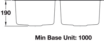 Rectangle Atl.Classic UB4040 2.0B Sink UH Stainless Steel - view 2