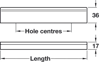 Curve Profile Handle Aluminium SSE 32mm Fixing Centres - view 5