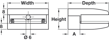 Shelf Clamp Support 8-10mm Screw Zinc Alloy Stainless Steel - view 3