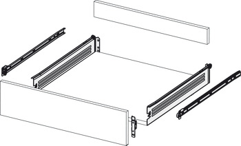Drawer Set 150 mm High Indaux Supra-150 Length 350 mm white RAL 9001