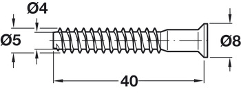 Confirmat Screw D08x38mm D4.0mm SZ2 Steel Glv - view 2