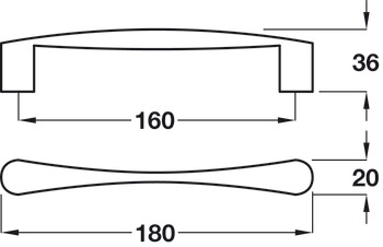 Devon D Pull Handle Zinc Alloy SSE 160mm Fixing Centres - view 2