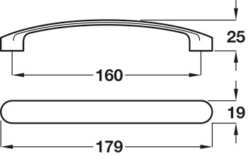 Harrington D Pull Handle Zinc Alloy SSE 160mm Fixing Centres - view 2