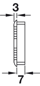 Vent Trim Rectangle D48mm Plastic White - view 5